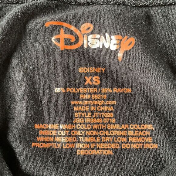 Disney Mickey Black Skeleton Short Sleeve Tee - Picture 3 of 4